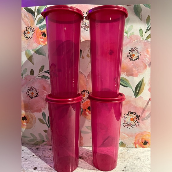 4 Tupperware cups with lid 💕 - Picture 5 of 6
